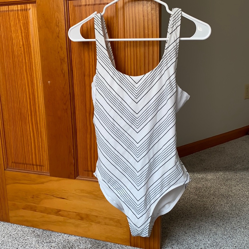 Athleta Chevron High Leg One Piece